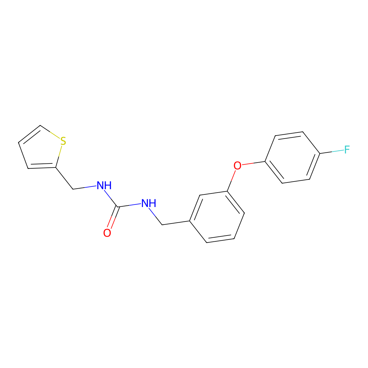 1-(3-(4-Fluorophenoxy)benzyl)-3-(thiophen-2-ylmethyl)urea molecular structure, CAS 1207030-17-8