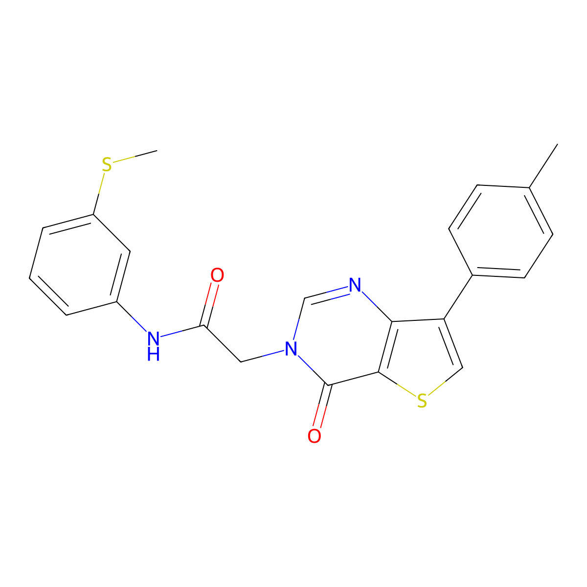 2-[7-(4-methylphenyl)-4-oxo-3H,4H-thieno[3,2-d]pyrimidin-3-yl]-N-[3-(methylsulfanyl)phenyl]acetamide molecular structure, CAS 1207030-18-9