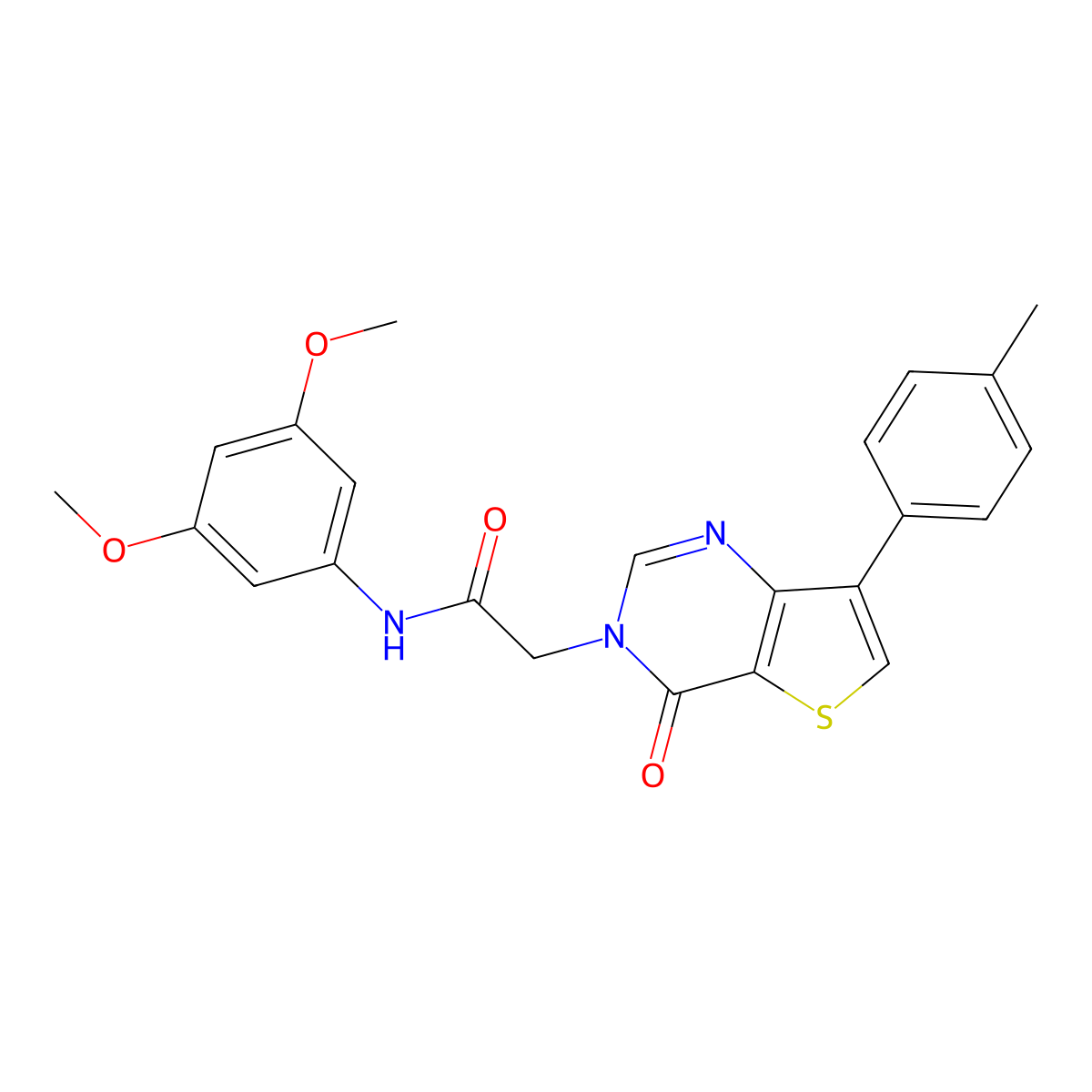 N-(3,5-dimethoxyphenyl)-2-[7-(4-methylphenyl)-4-oxo-3H,4H-thieno[3,2-d]pyrimidin-3-yl]acetamide molecular structure, CAS 1207030-20-3