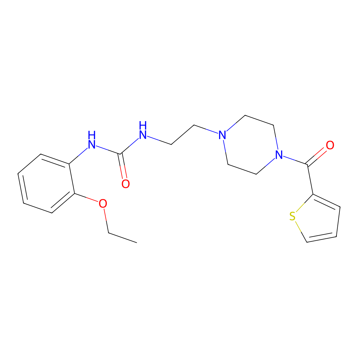 1-(2-Ethoxyphenyl)-3-(2-(4-(thiophene-2-carbonyl)piperazin-1-yl)ethyl)urea molecular structure, CAS 1207030-38-3