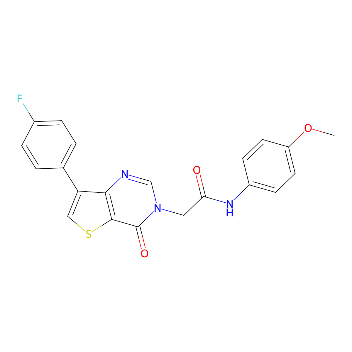 2-[7-(4-fluorophenyl)-4-oxothieno[3,2-d]pyrimidin-3(4H)-yl]-N-(4-methoxyphenyl)acetamide molecular structure, CAS 1207030-77-0