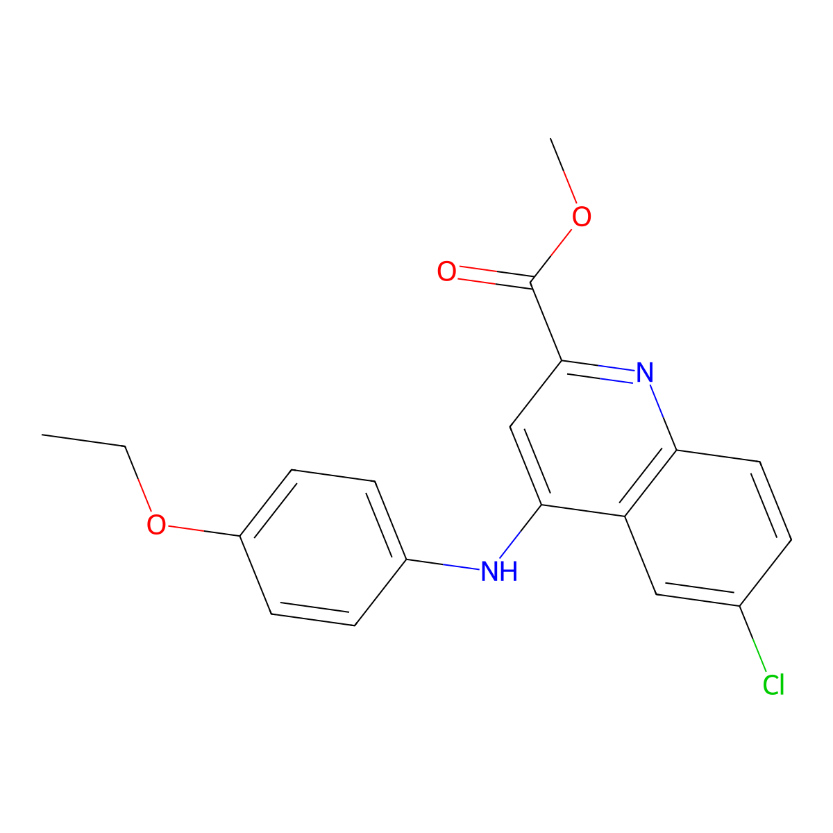 Methyl 6-chloro-4-[(4-ethoxyphenyl)amino]quinoline-2-carboxylate molecular structure, CAS 1207031-05-7