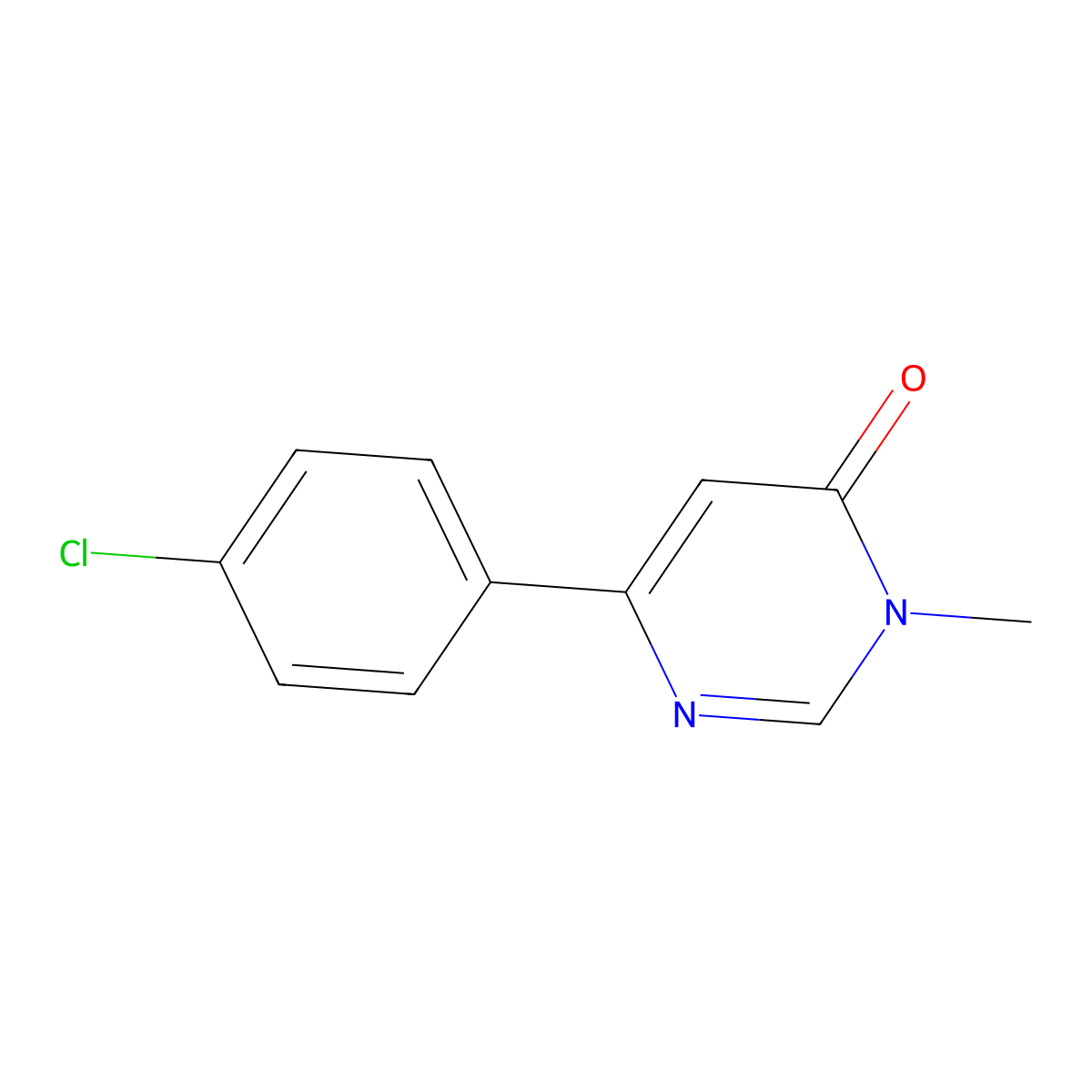 6-(4-chlorophenyl)-3-methylpyrimidin-4(3H)-one molecular structure, CAS 1207031-14-8