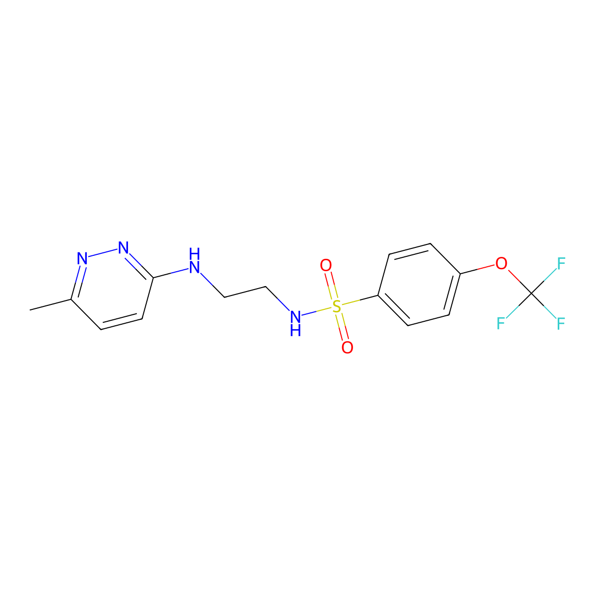 N-(2-((6-methylpyridazin-3-yl)amino)ethyl)-4-(trifluoromethoxy)benzenesulfonamide molecular structure, CAS 1207031-22-8