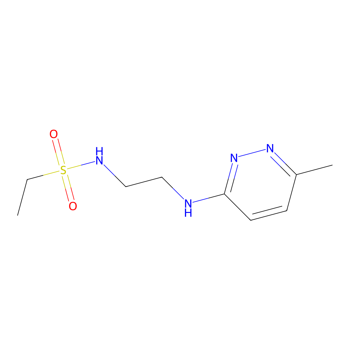 N-(2-((6-methylpyridazin-3-yl)amino)ethyl)ethanesulfonamide molecular structure, CAS 1207031-24-0