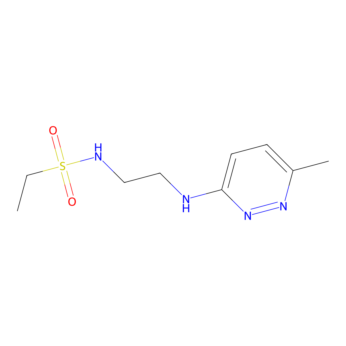 N-(2-((6-methylpyridazin-3-yl)amino)ethyl)ethanesulfonamide molecular structure, CAS 1207031-24-0