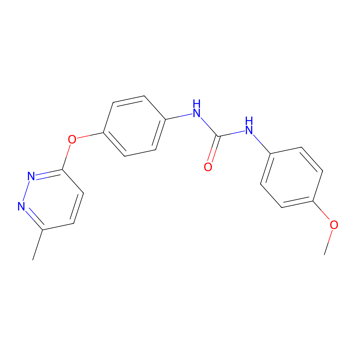 1-(4-Methoxyphenyl)-3-(4-((6-methylpyridazin-3-yl)oxy)phenyl)urea molecular structure, CAS 1207031-84-2