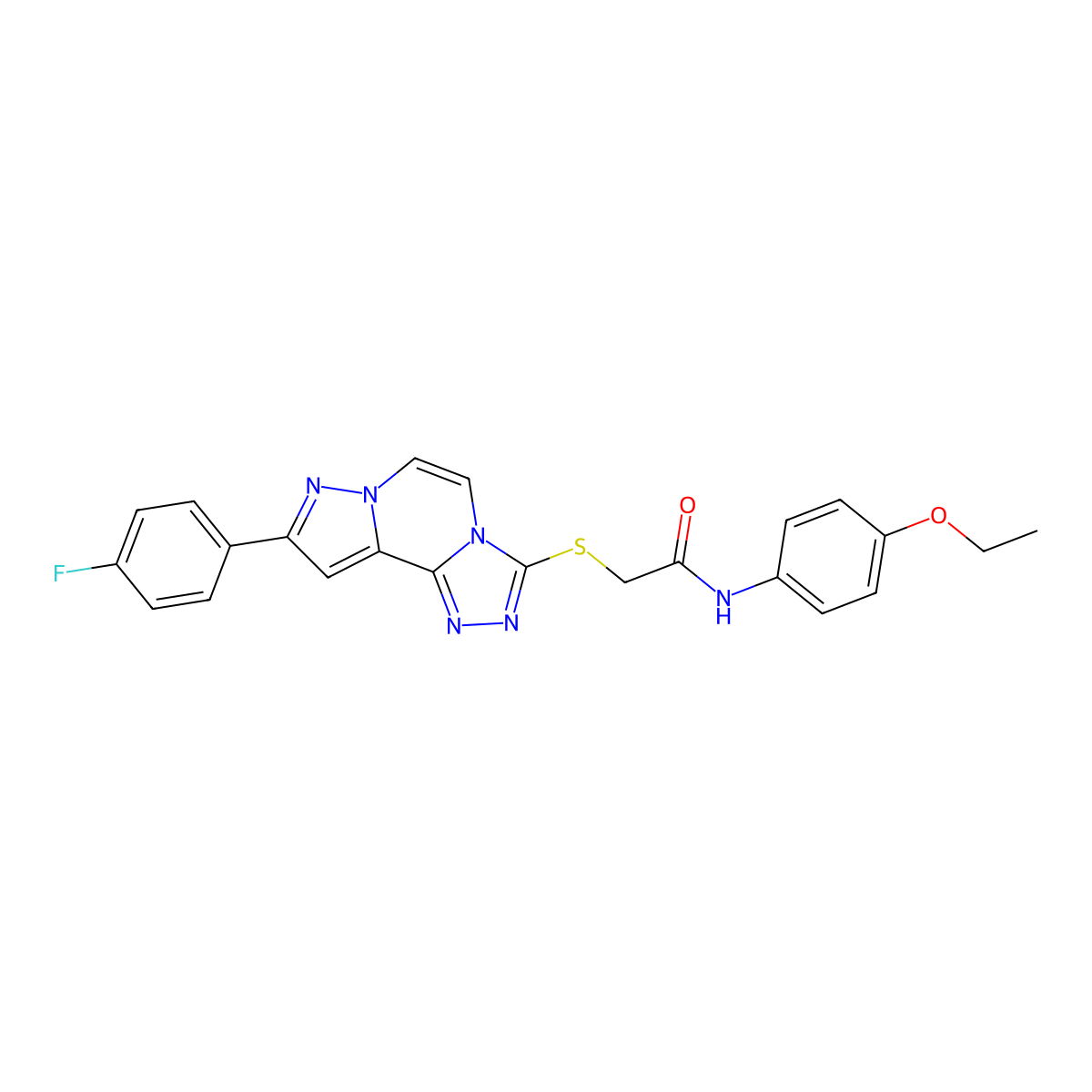 N-(4-ethoxyphenyl)-2-((9-(4-fluorophenyl)pyrazolo[1,5-a][1,2,4]triazolo[3,4-c]pyrazin-3-yl)thio)acetamide molecular structure, CAS 1207032-09-4
