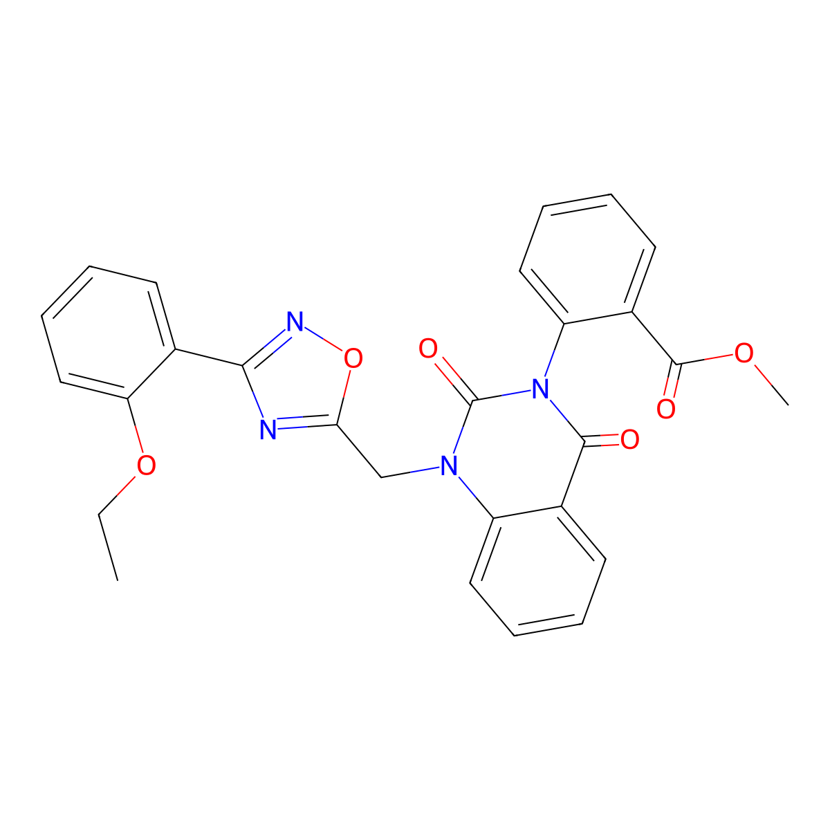 methyl 2-(1-((3-(2-ethoxyphenyl)-1,2,4-oxadiazol-5-yl)methyl)-2,4-dioxo-1,2-dihydroquinazolin-3(4H)-yl)benzoate molecular structure, CAS 1207032-12-9