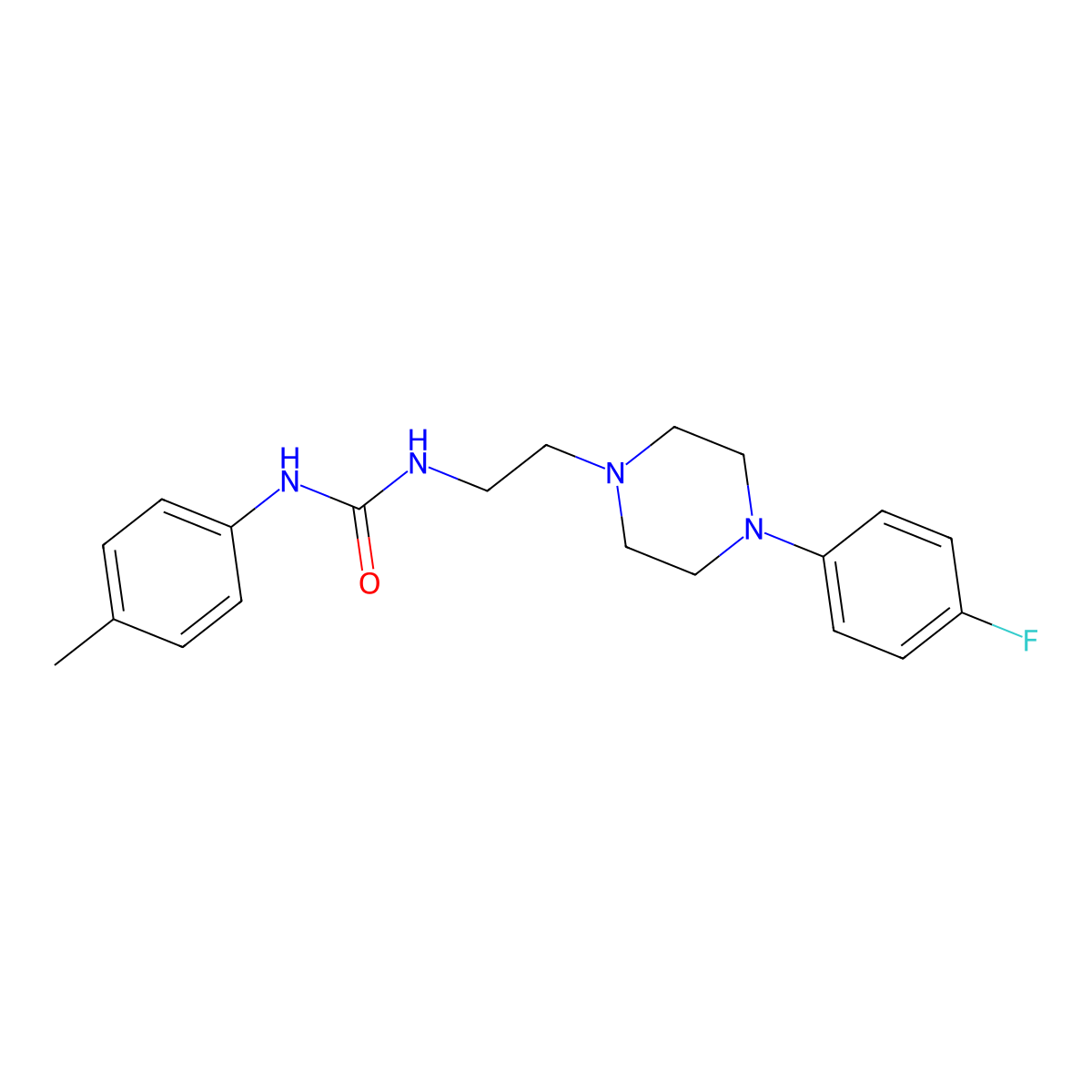 1-(2-(4-(4-Fluorophenyl)piperazin-1-yl)ethyl)-3-(p-tolyl)urea molecular structure, CAS 1207032-44-7