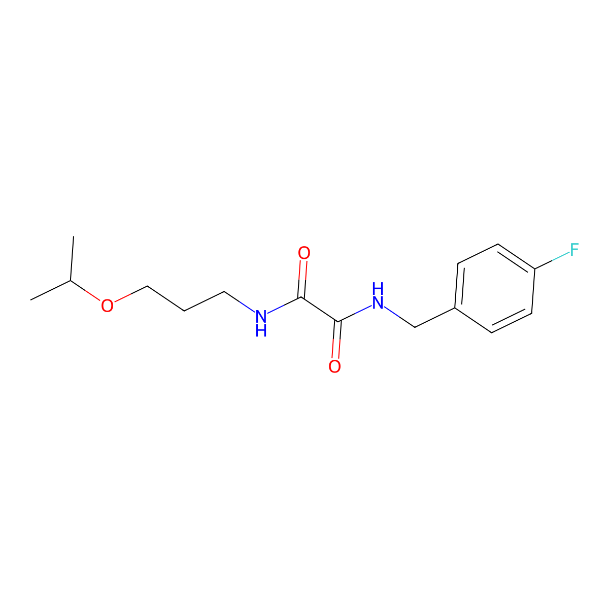 N1-(4-fluorobenzyl)-N2-(3-isopropoxypropyl)oxalamide molecular structure, CAS 1207032-57-2