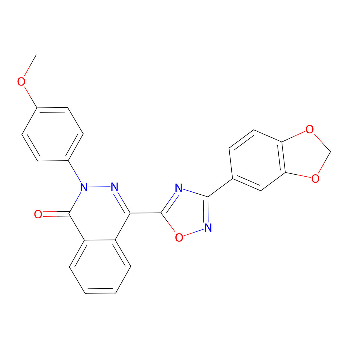 4-[3-(1,3-benzodioxol-5-yl)-1,2,4-oxadiazol-5-yl]-2-(4-methoxyphenyl)phthalazin-1(2H)-one molecular structure, CAS 1207032-61-8