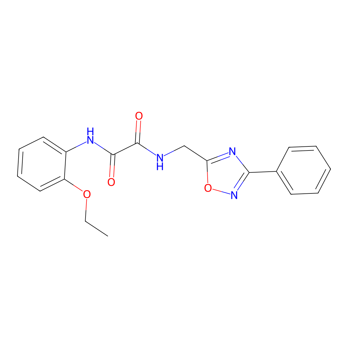 N1-(2-ethoxyphenyl)-N2-((3-phenyl-1,2,4-oxadiazol-5-yl)methyl)oxalamide molecular structure, CAS 1207032-66-3