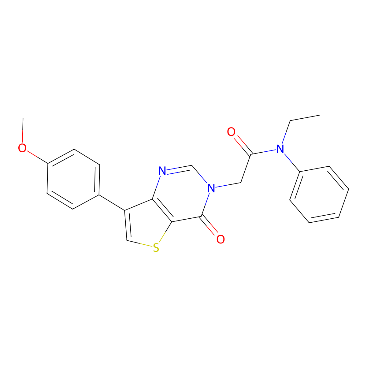N-ethyl-2-[7-(4-methoxyphenyl)-4-oxothieno[3,2-d]pyrimidin-3(4H)-yl]-N-phenylacetamide molecular structure, CAS 1207032-92-5
