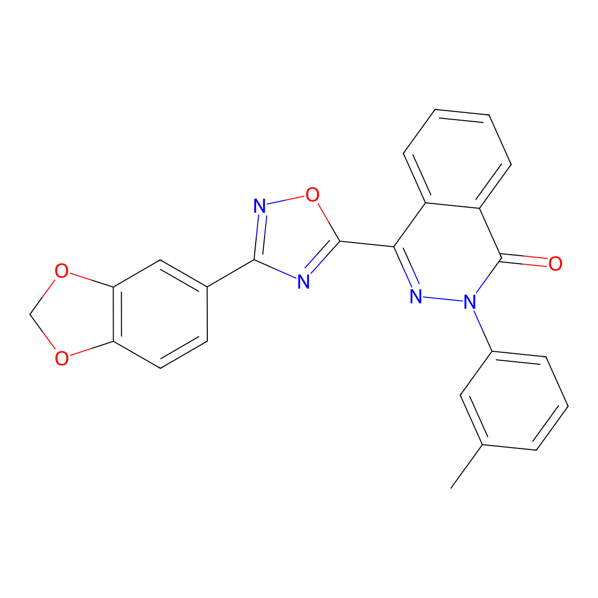 4-[3-(1,3-benzodioxol-5-yl)-1,2,4-oxadiazol-5-yl]-2-(3-methylphenyl)phthalazin-1(2H)-one molecular structure, CAS 1207033-10-0