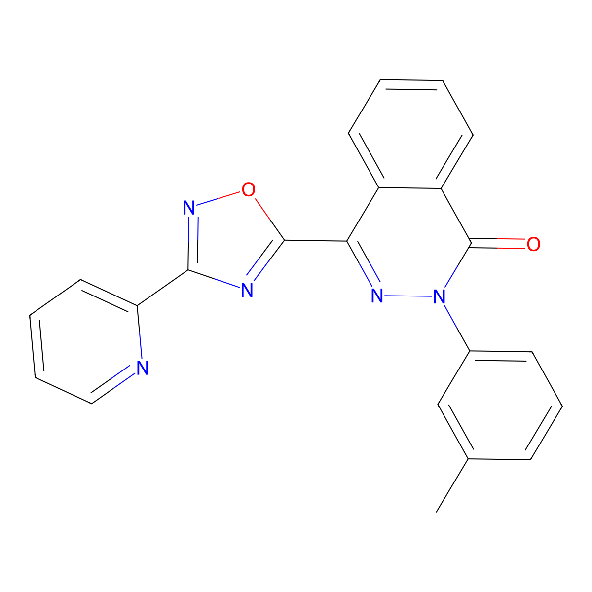 2-(3-methylphenyl)-4-[3-(pyridin-2-yl)-1,2,4-oxadiazol-5-yl]phthalazin-1(2H)-one molecular structure, CAS 1207033-19-9