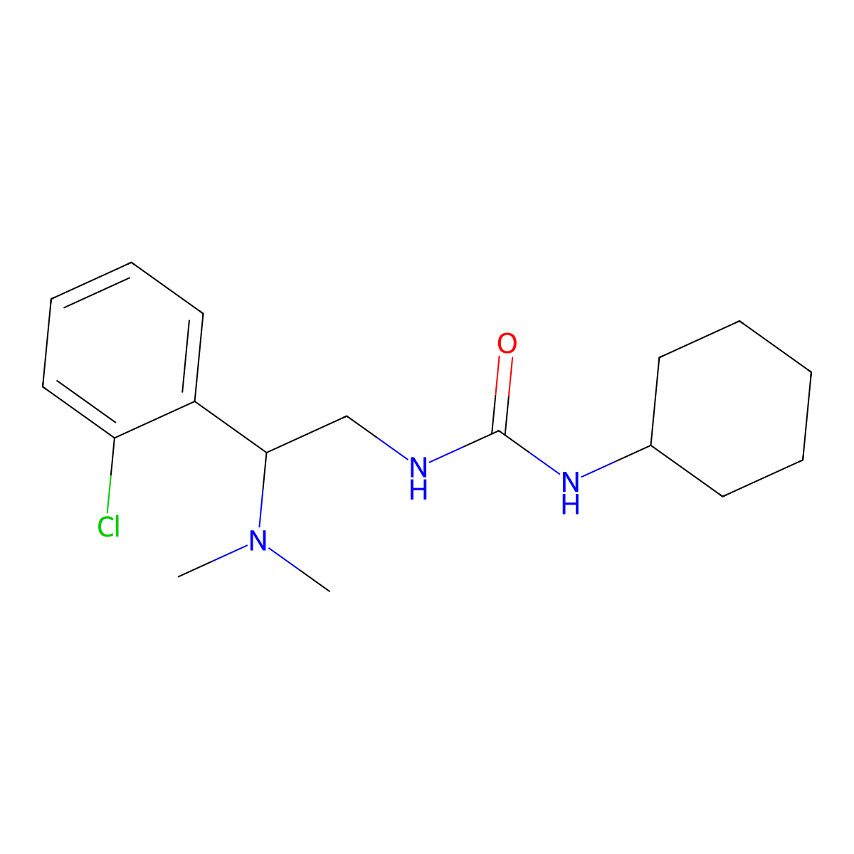 1-(2-(2-Chlorophenyl)-2-(dimethylamino)ethyl)-3-cyclohexylurea molecular structure, CAS 1207033-41-7