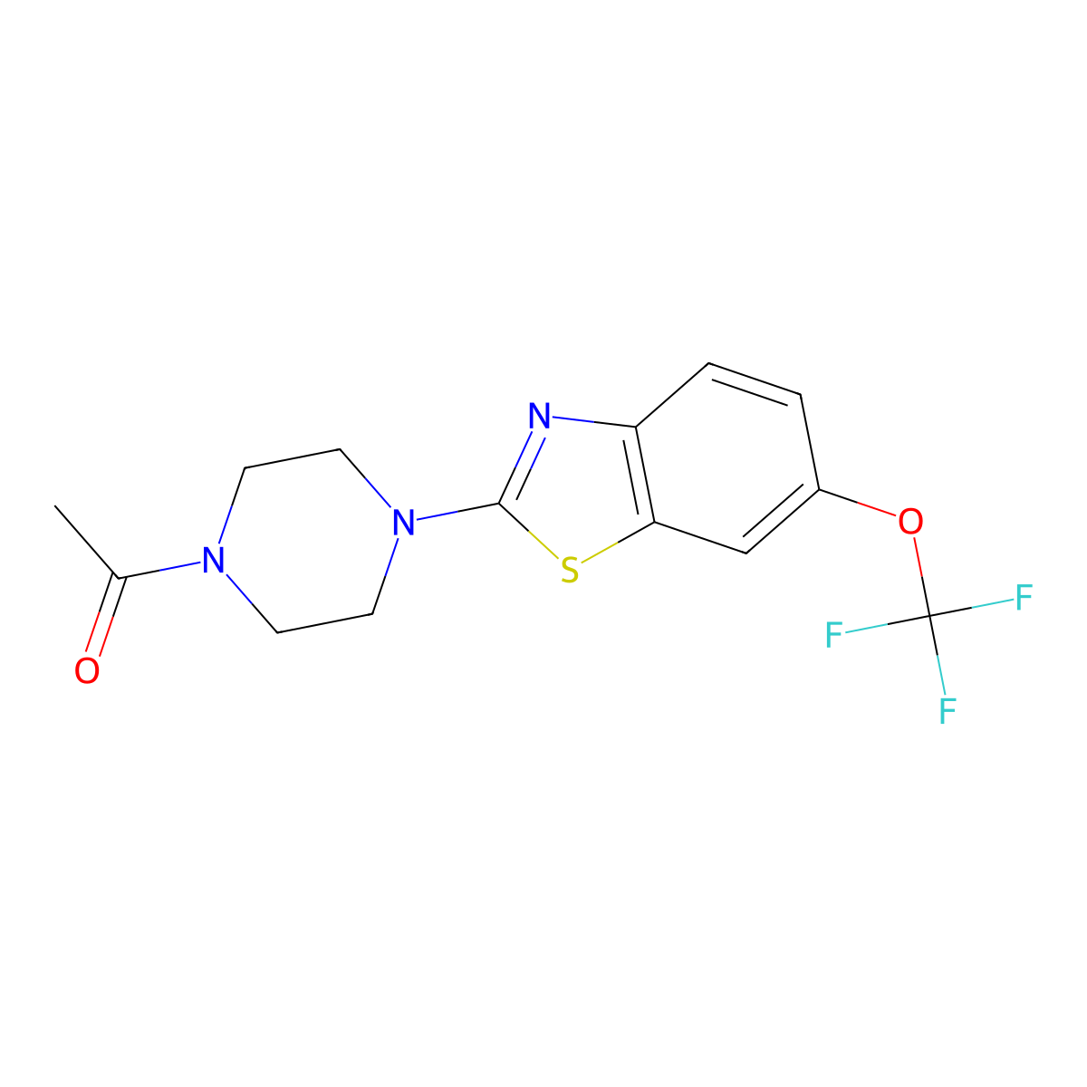 1-(4-(6-(Trifluoromethoxy)benzo[d]thiazol-2-yl)piperazin-1-yl)ethanone molecular structure, CAS 1207033-93-9