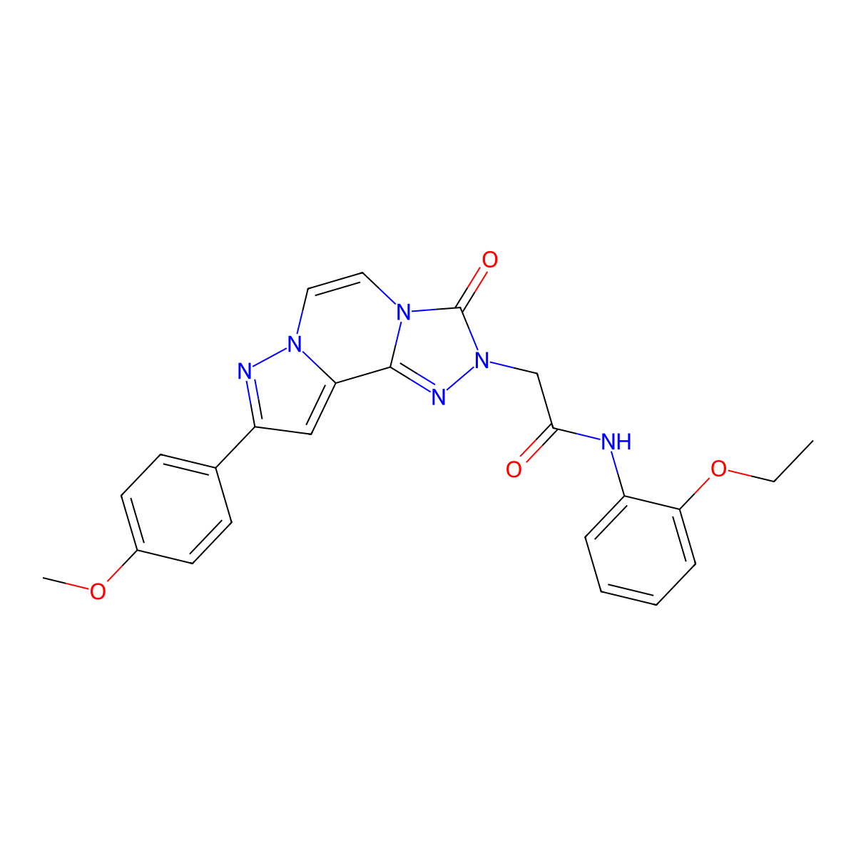 N-(2-ethoxyphenyl)-2-[11-(4-methoxyphenyl)-5-oxo-3,4,6,9,10-pentaazatricyclo[7.3.0.0^{2,6}]dodeca-1(12),2,7,10-tetraen-4-yl]acetamide molecular structure, CAS 1207034-34-1