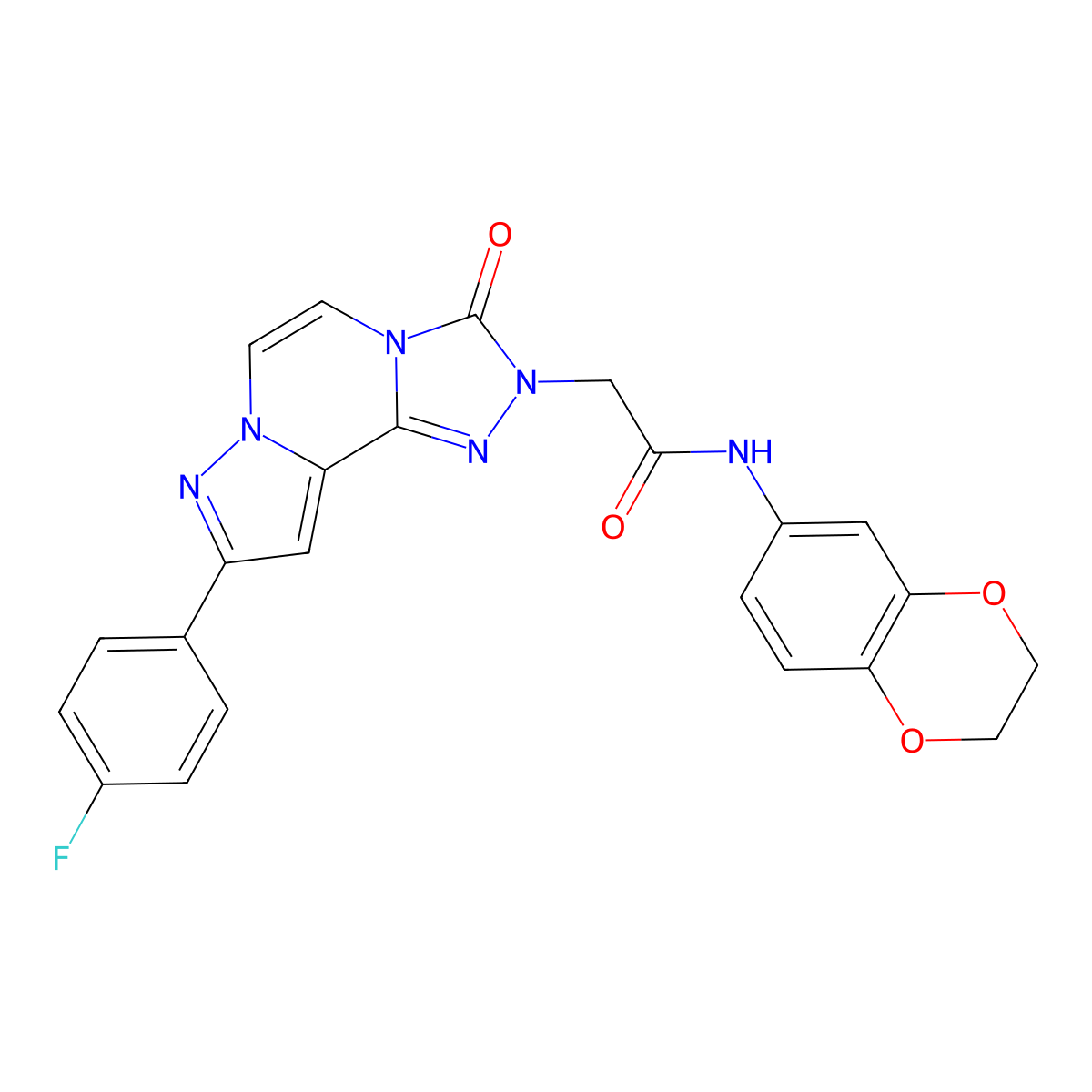 N-(2,3-dihydro-1,4-benzodioxin-6-yl)-2-[11-(4-fluorophenyl)-5-oxo-3,4,6,9,10-pentaazatricyclo[7.3.0.0^{2,6}]dodeca-1(12),2,7,10-tetraen-4-yl]acetamide molecular structure, CAS 1207034-36-3