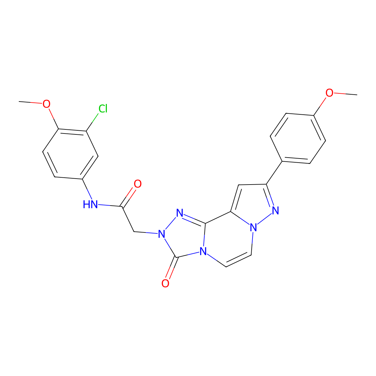 N-(3-chloro-4-methoxyphenyl)-2-[11-(4-methoxyphenyl)-5-oxo-3,4,6,9,10-pentaazatricyclo[7.3.0.0^{2,6}]dodeca-1(12),2,7,10-tetraen-4-yl]acetamide molecular structure, CAS 1207034-62-5