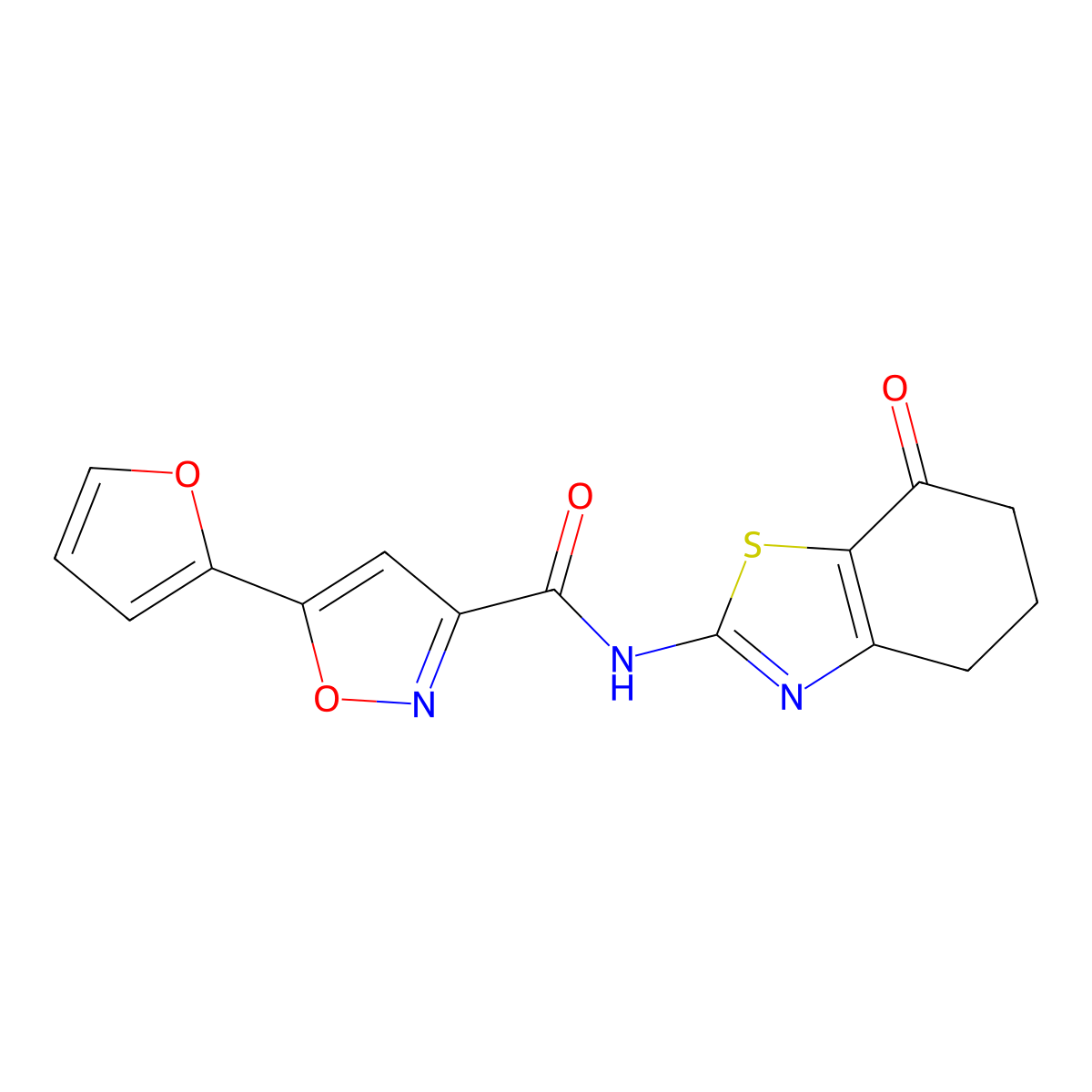 5-(furan-2-yl)-N-(7-oxo-4,5,6,7-tetrahydrobenzo[d]thiazol-2-yl)isoxazole-3-carboxamide molecular structure, CAS 1207034-86-3