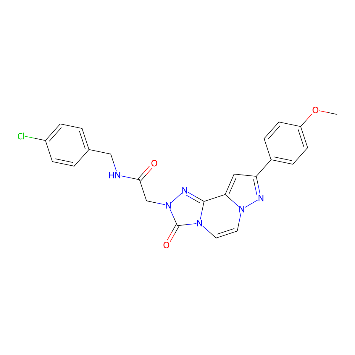 N-[(4-chlorophenyl)methyl]-2-[11-(4-methoxyphenyl)-5-oxo-3,4,6,9,10-pentaazatricyclo[7.3.0.0^{2,6}]dodeca-1(12),2,7,10-tetraen-4-yl]acetamide molecular structure, CAS 1207035-10-6