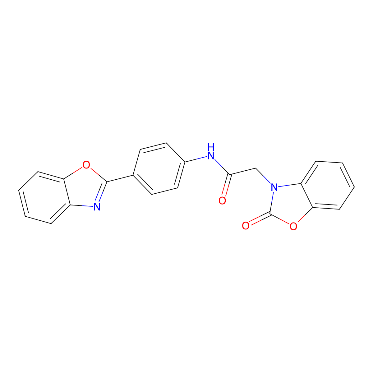 N-(4-(benzo[d]oxazol-2-yl)phenyl)-2-(2-oxobenzo[d]oxazol-3(2H)-yl)acetamide molecular structure, CAS 1207035-36-6