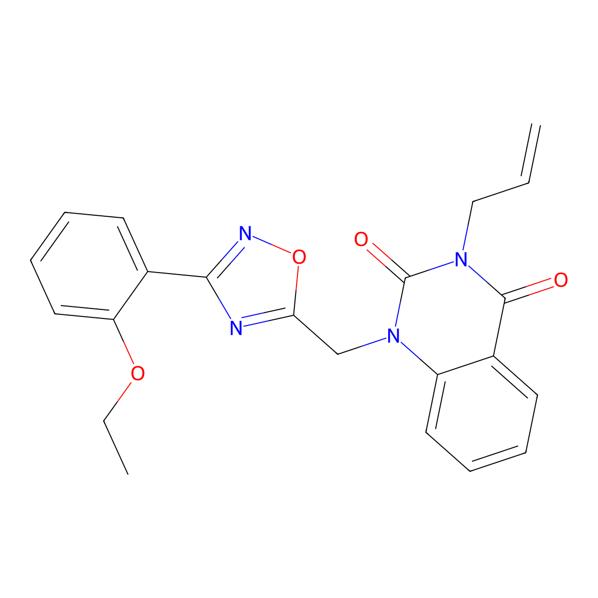 3-allyl-1-((3-(2-ethoxyphenyl)-1,2,4-oxadiazol-5-yl)methyl)quinazoline-2,4(1H,3H)-dione molecular structure, CAS 1207036-07-4