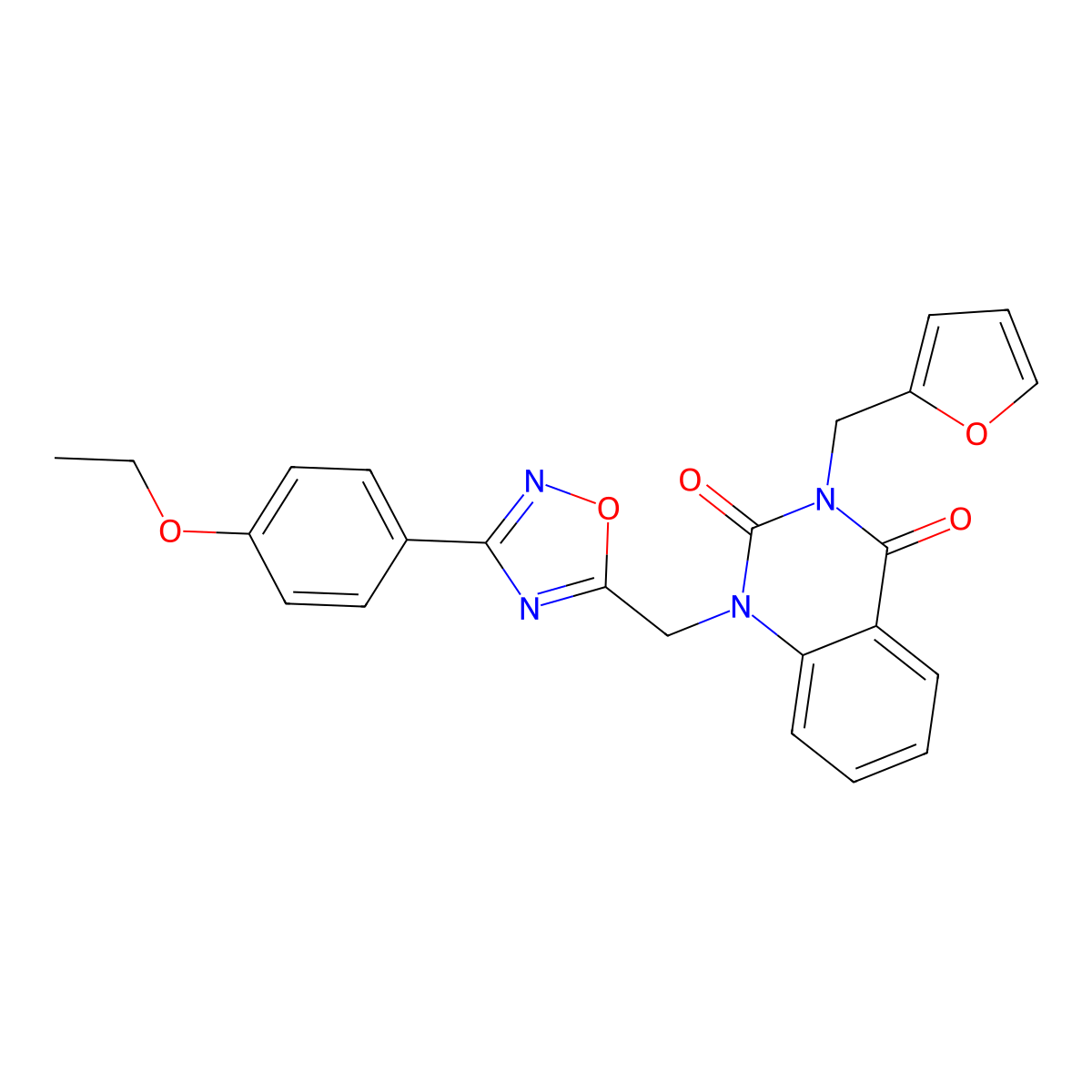 1-((3-(4-ethoxyphenyl)-1,2,4-oxadiazol-5-yl)methyl)-3-(furan-2-ylmethyl)quinazoline-2,4(1H,3H)-dione molecular structure, CAS 1207036-62-1