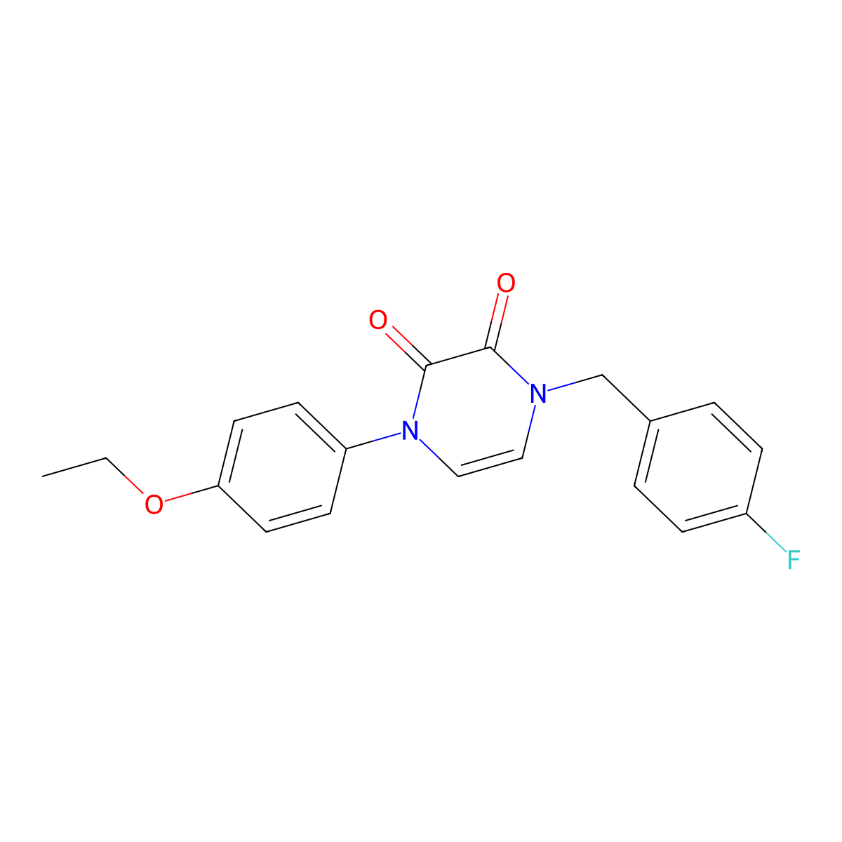 1-(4-ethoxyphenyl)-4-(4-fluorobenzyl)pyrazine-2,3(1H,4H)-dione molecular structure, CAS 1207037-11-3
