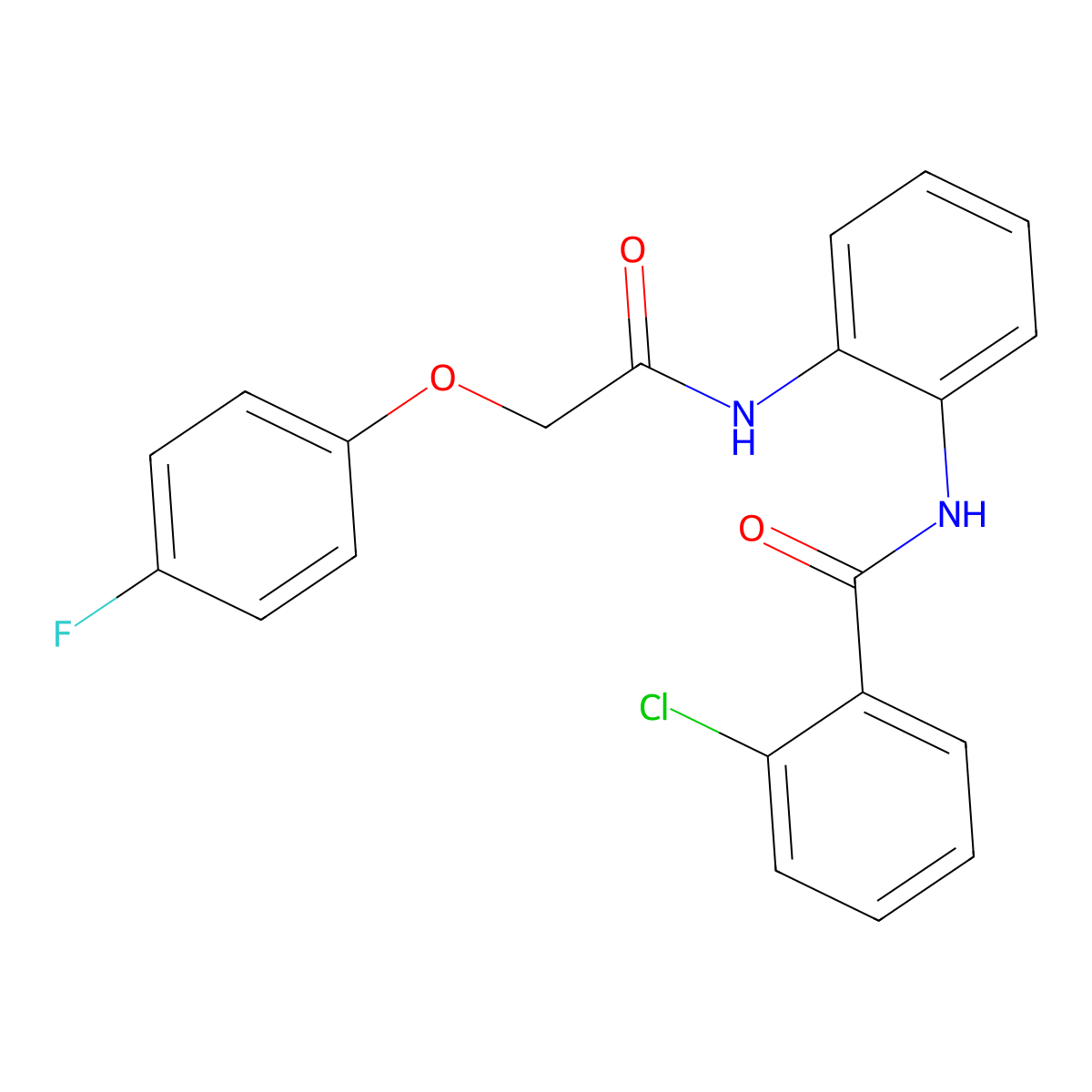 2-chloro-N-{2-[2-(4-fluorophenoxy)acetamido]phenyl}benzamide molecular structure, CAS 1207037-15-7