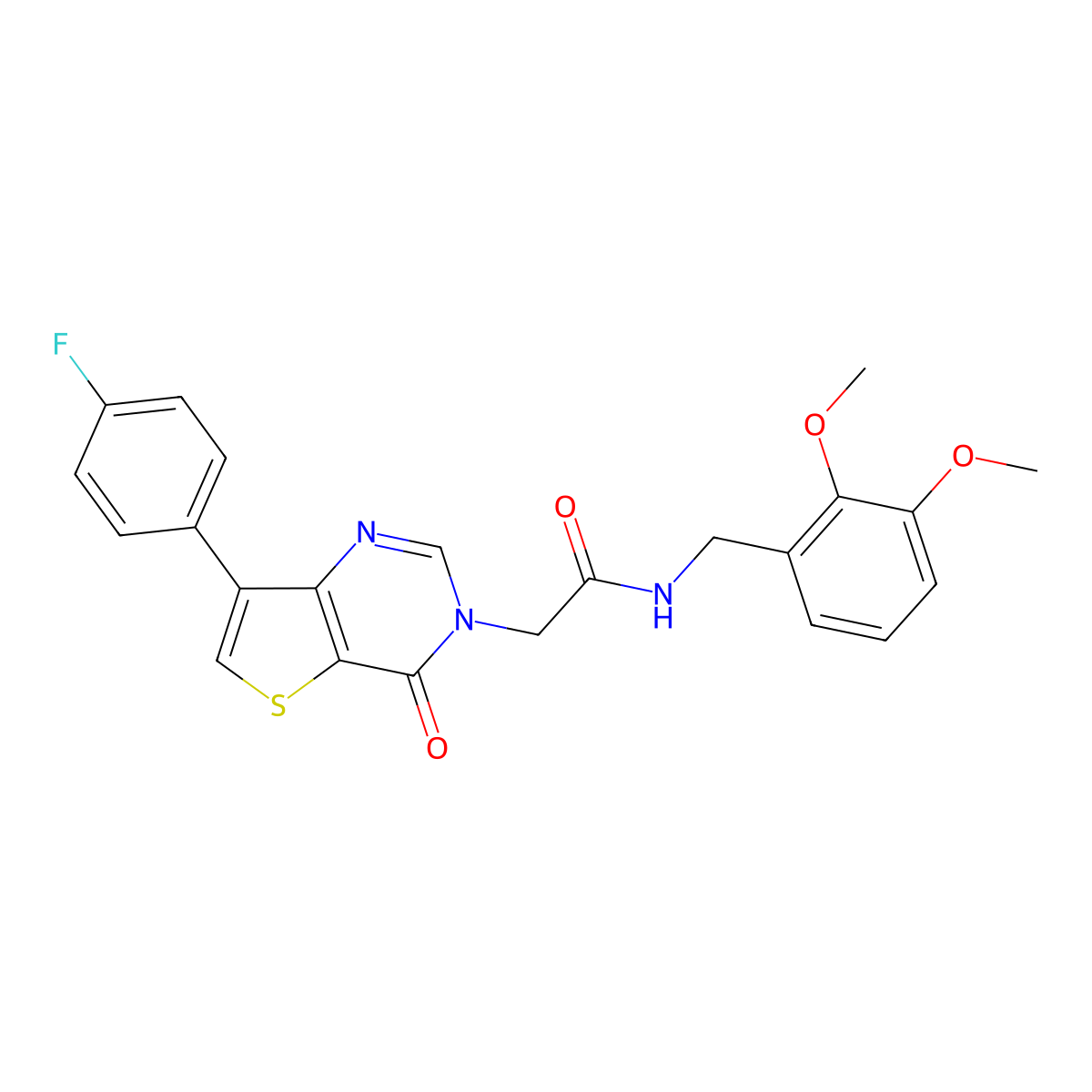 N-(2,3-dimethoxybenzyl)-2-[7-(4-fluorophenyl)-4-oxothieno[3,2-d]pyrimidin-3(4H)-yl]acetamide molecular structure, CAS 1207037-17-9
