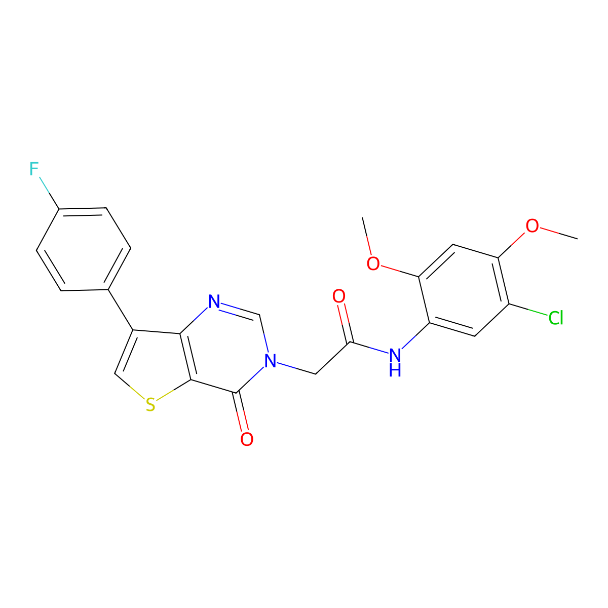 N-(5-chloro-2,4-dimethoxyphenyl)-2-[7-(4-fluorophenyl)-4-oxothieno[3,2-d]pyrimidin-3(4H)-yl]acetamide molecular structure, CAS 1207037-80-6