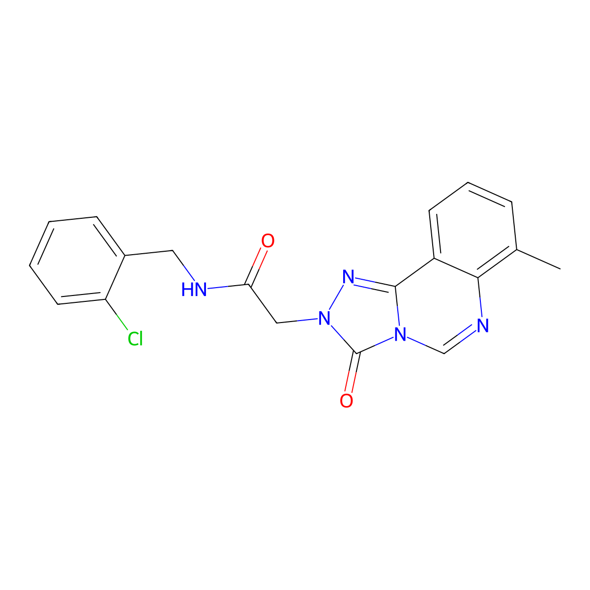 N-(2-chlorobenzyl)-2-(7-methyl-3-oxo-[1,2,4]triazolo[4,3-c]quinazolin-2(3H)-yl)acetamide molecular structure, CAS 1207039-71-1