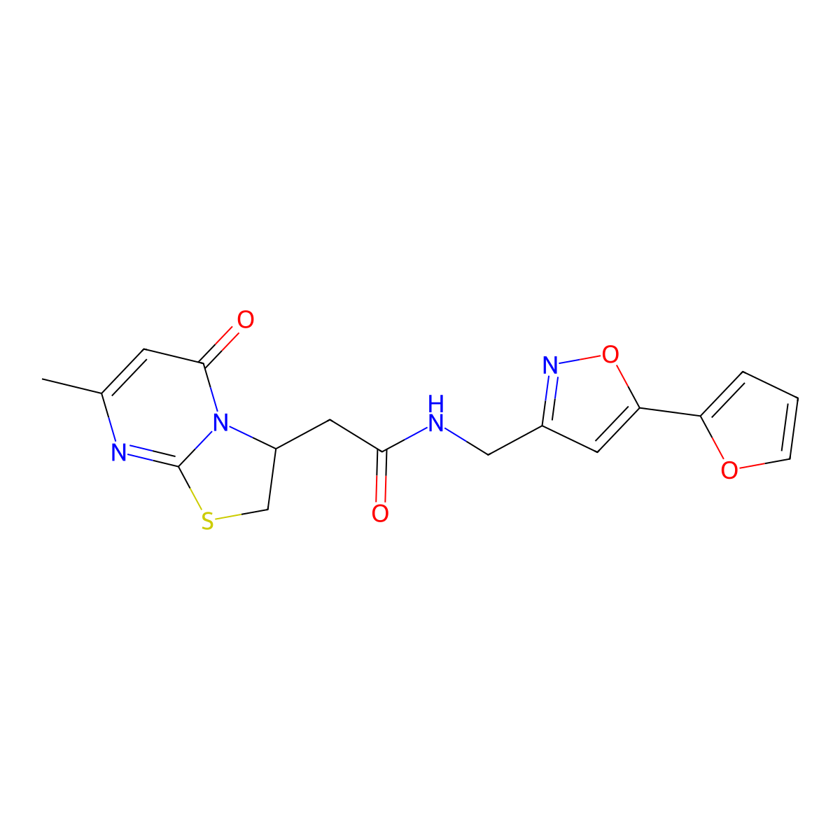 N-((5-(furan-2-yl)isoxazol-3-yl)methyl)-2-(7-methyl-5-oxo-3,5-dihydro-2H-thiazolo[3,2-a]pyrimidin-3-yl)acetamide molecular structure, CAS 1207039-94-8