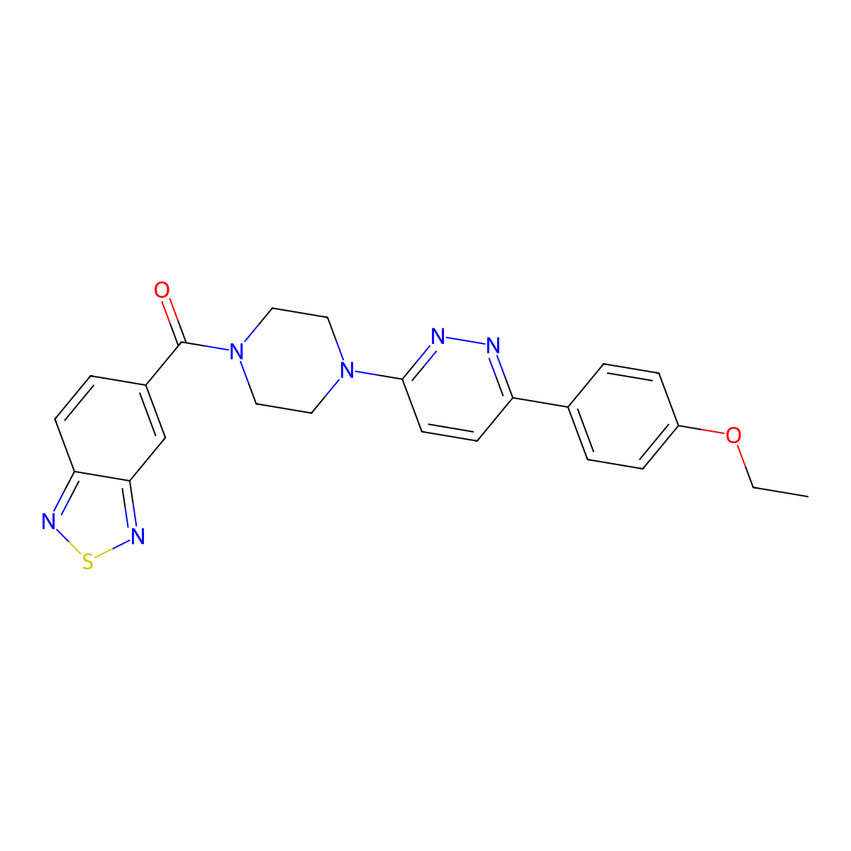 Benzo[c][1,2,5]thiadiazol-5-yl(4-(6-(4-ethoxyphenyl)pyridazin-3-yl)piperazin-1-yl)methanone molecular structure, CAS 1207039-98-2