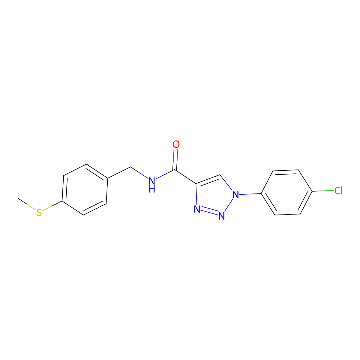 1-(4-chlorophenyl)-N-[4-(methylsulfanyl)benzyl]-1H-1,2,3-triazole-4-carboxamide molecular structure, CAS 1207040-30-9