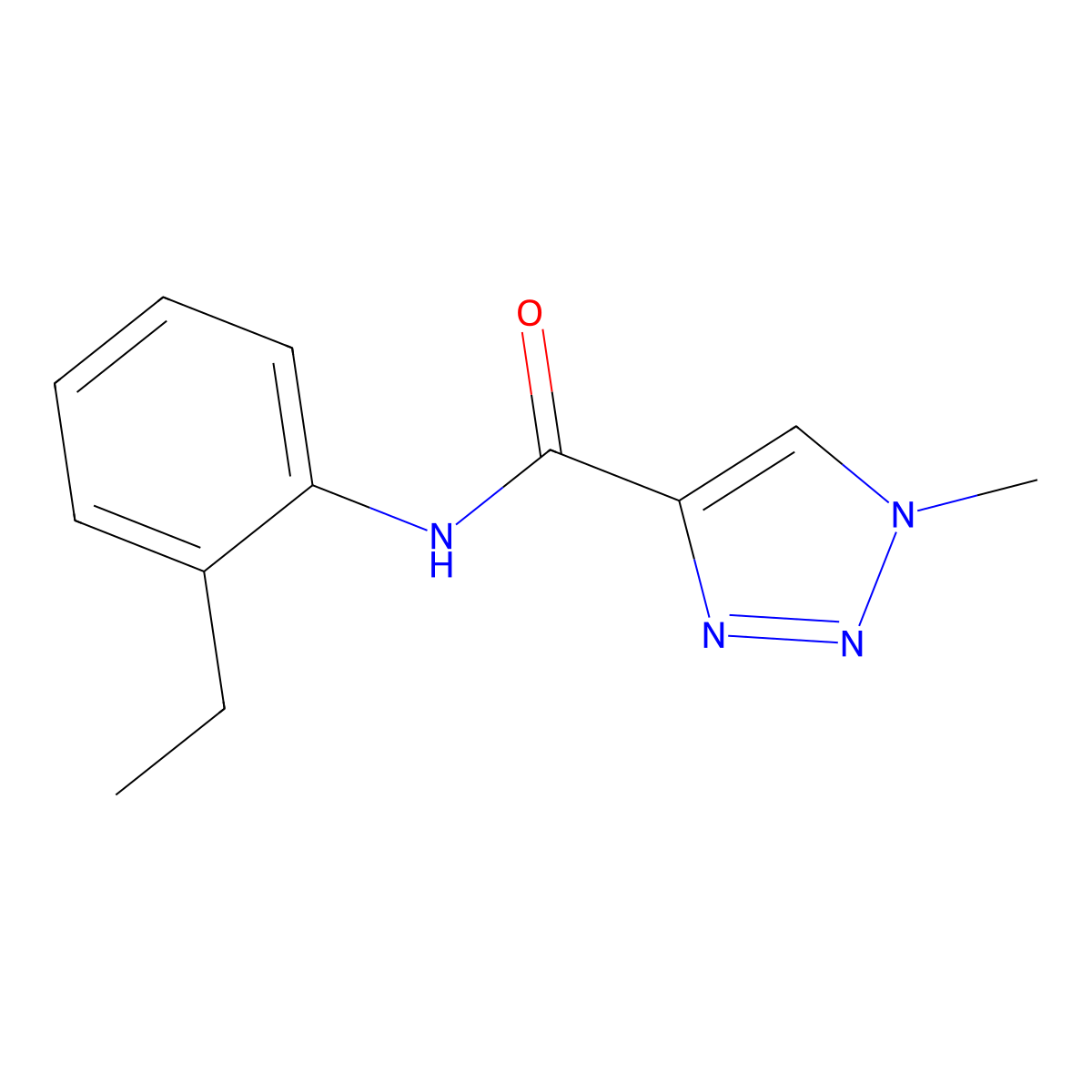 N-(2-ethylphenyl)-1-methyl-1H-1,2,3-triazole-4-carboxamide molecular structure, CAS 1207040-59-2