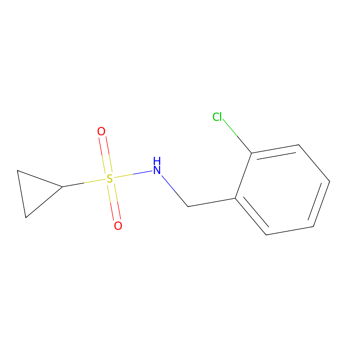 N-(2-chlorobenzyl)cyclopropanesulfonamide molecular structure, CAS 1207040-95-6