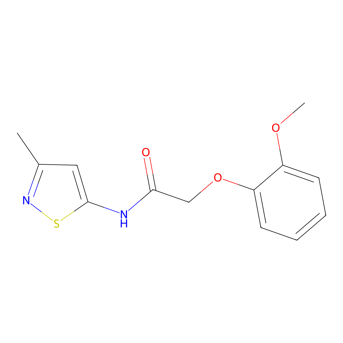 2-(2-methoxyphenoxy)-N-(3-methylisothiazol-5-yl)acetamide molecular structure, CAS 1207041-11-9