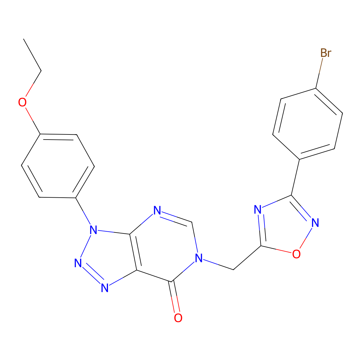 6-((3-(4-bromophenyl)-1,2,4-oxadiazol-5-yl)methyl)-3-(4-ethoxyphenyl)-3H-[1,2,3]triazolo[4,5-d]pyrimidin-7(6H)-one molecular structure, CAS 1207041-80-2