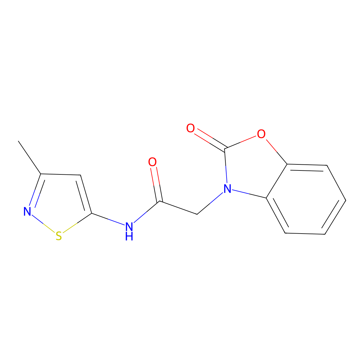 N-(3-methylisothiazol-5-yl)-2-(2-oxobenzo[d]oxazol-3(2H)-yl)acetamide molecular structure, CAS 1207042-01-0
