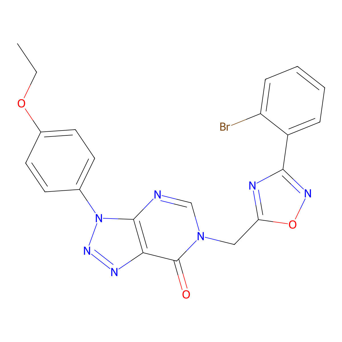 6-((3-(2-bromophenyl)-1,2,4-oxadiazol-5-yl)methyl)-3-(4-ethoxyphenyl)-3H-[1,2,3]triazolo[4,5-d]pyrimidin-7(6H)-one molecular structure, CAS 1207042-38-3