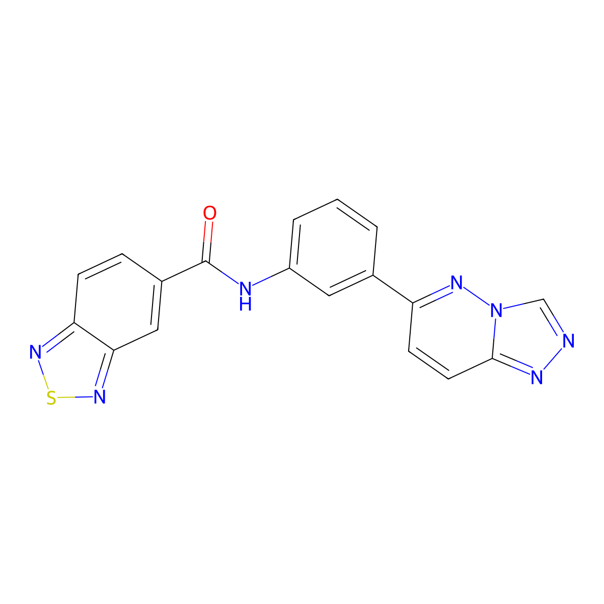 N-(3-([1,2,4]triazolo[4,3-b]pyridazin-6-yl)phenyl)benzo[c][1,2,5]thiadiazole-5-carboxamide molecular structure, CAS 1207042-74-7