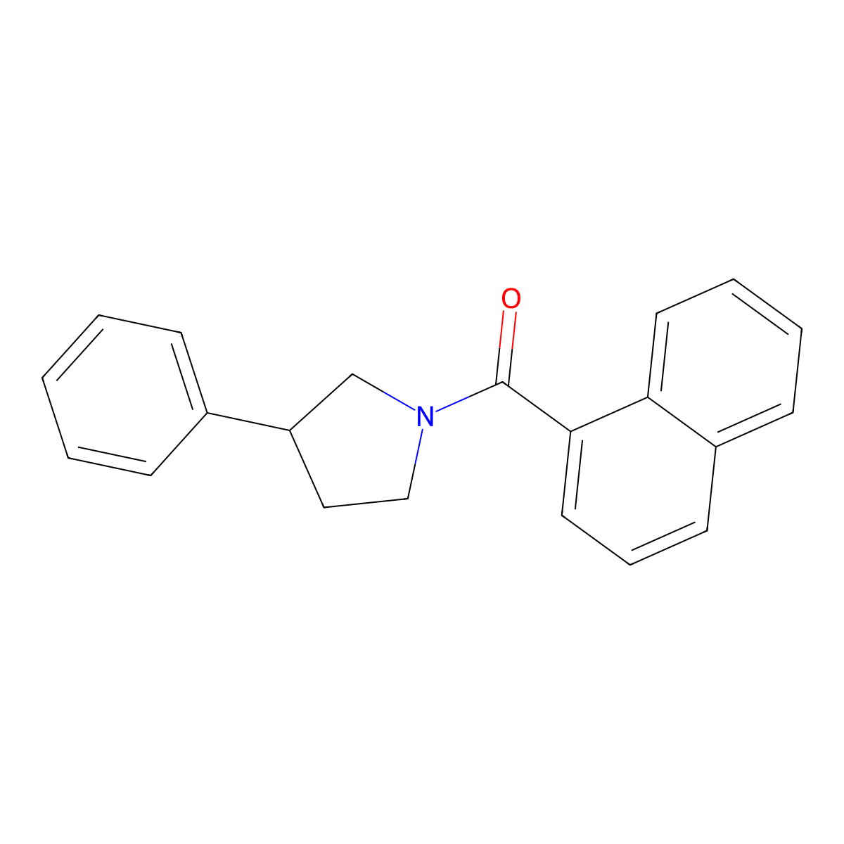 Naphthalen-1-yl(3-phenylpyrrolidin-1-yl)methanone molecular structure, CAS 1207042-96-3