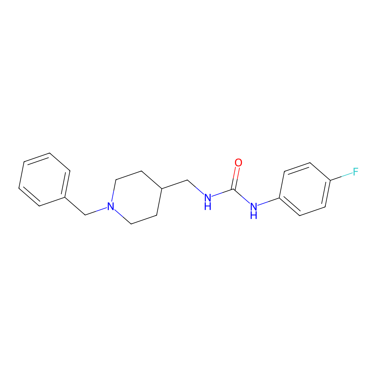 1-((1-Benzylpiperidin-4-yl)methyl)-3-(4-fluorophenyl)urea molecular structure, CAS 1207043-49-9