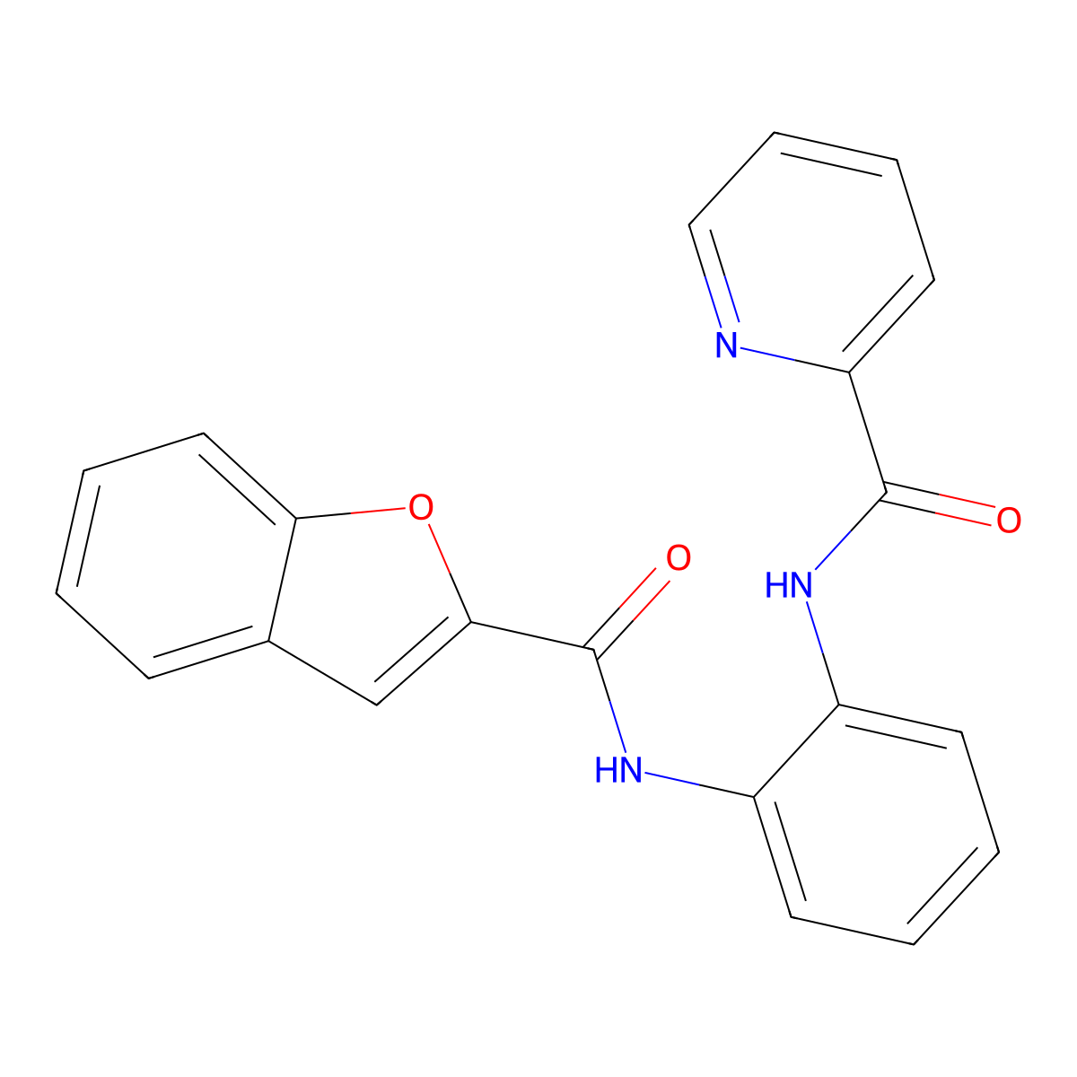 N-[2-(1-benzofuran-2-amido)phenyl]pyridine-2-carboxamide molecular structure, CAS 1207043-86-4