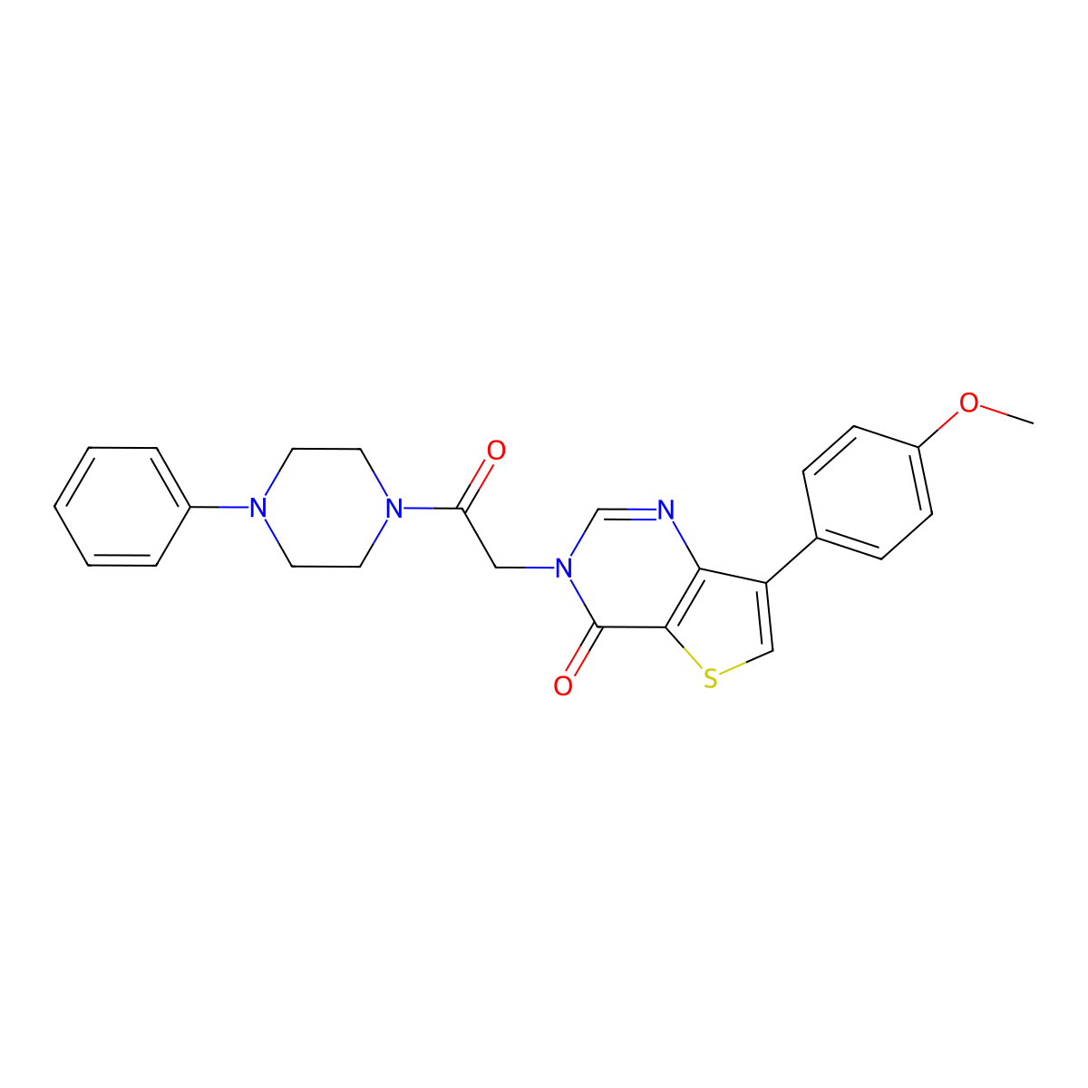 7-(4-methoxyphenyl)-3-[2-oxo-2-(4-phenylpiperazin-1-yl)ethyl]thieno[3,2-d]pyrimidin-4(3H)-one molecular structure, CAS 1207044-14-1