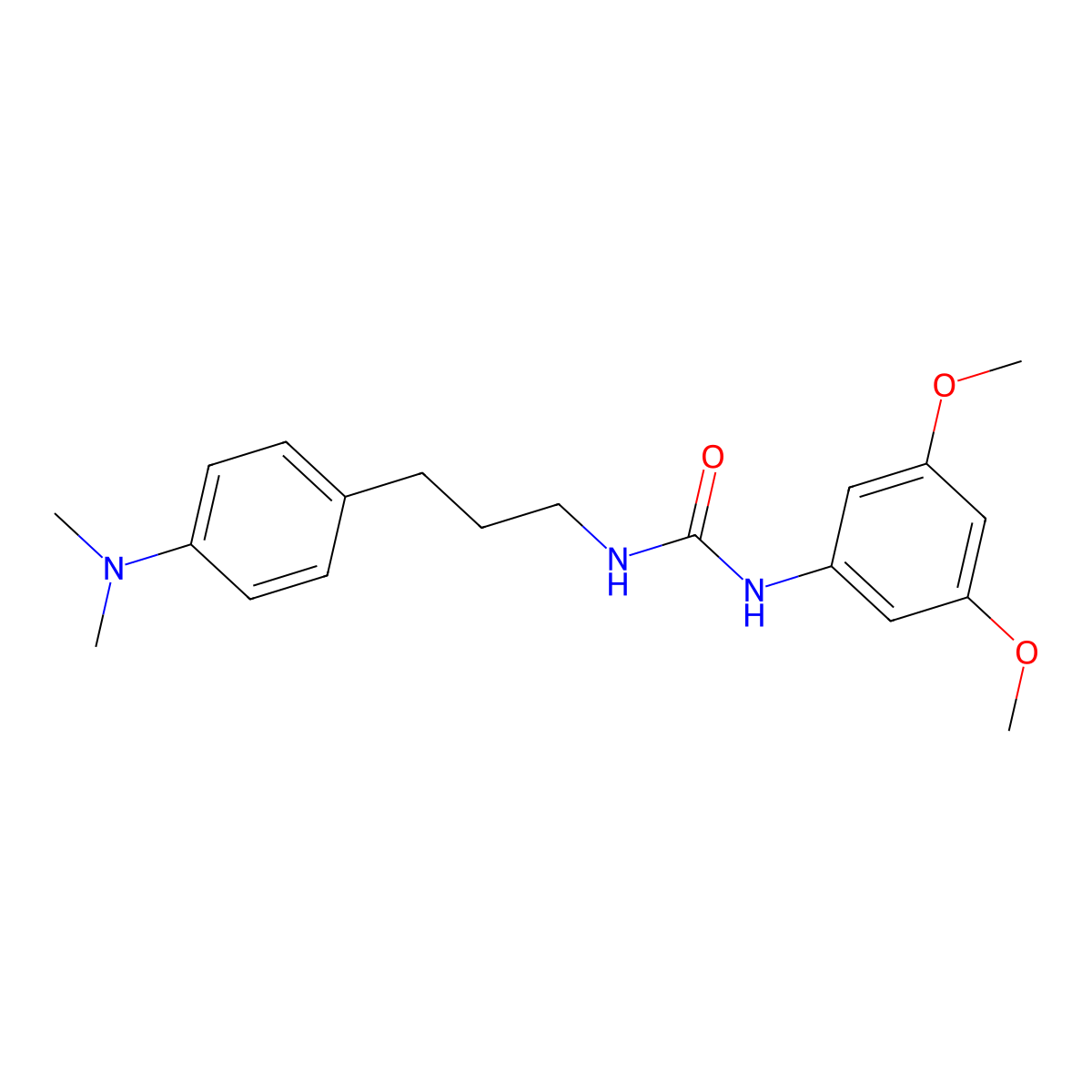 1-(3,5-Dimethoxyphenyl)-3-(3-(4-(dimethylamino)phenyl)propyl)urea molecular structure, CAS 1207044-22-1